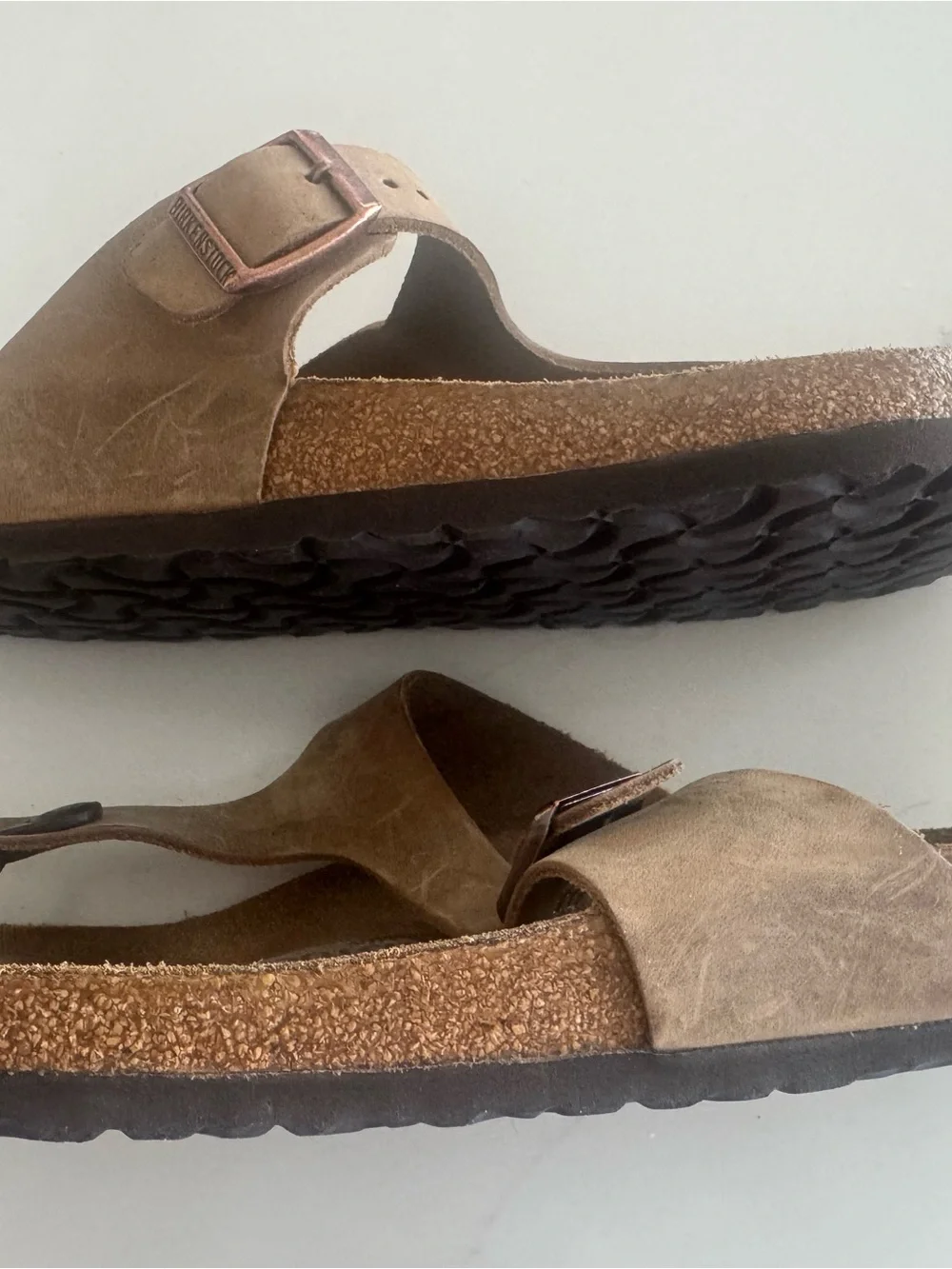Birkenstock Brown Suede Gizeh Thong Sandals